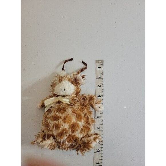 Mud Pie Baby Giraffe Fat Round Glittered Soft Lovey Plush Stuffed Animal Toy 9" - Picture 6 of 7
